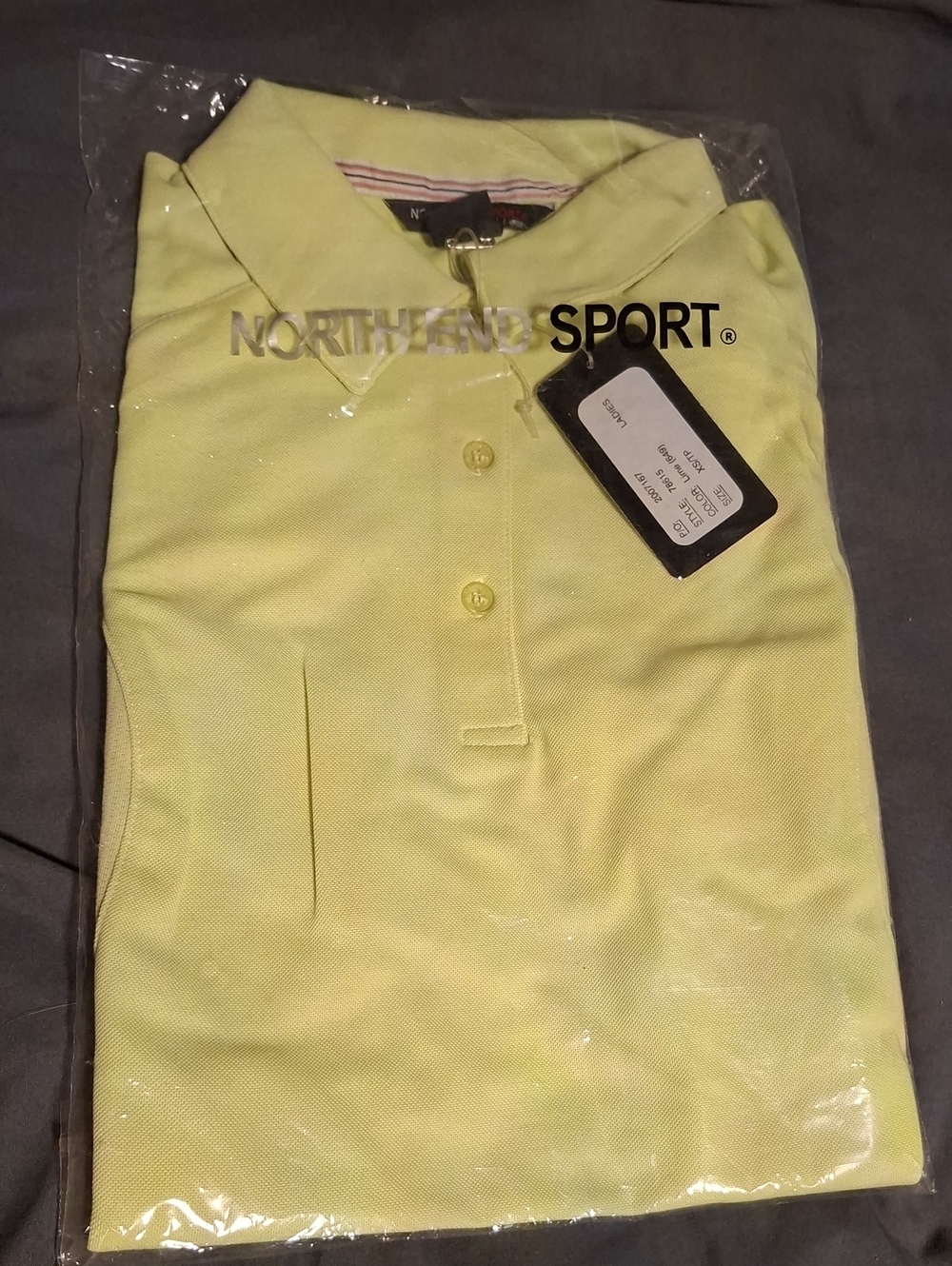 North End Sport Women's Polo Shirt in Pale Yellow